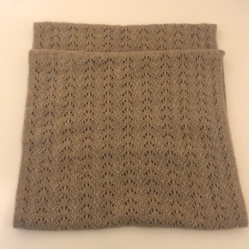 Celeste wool-cashmere blend oatmeal infinity scarf